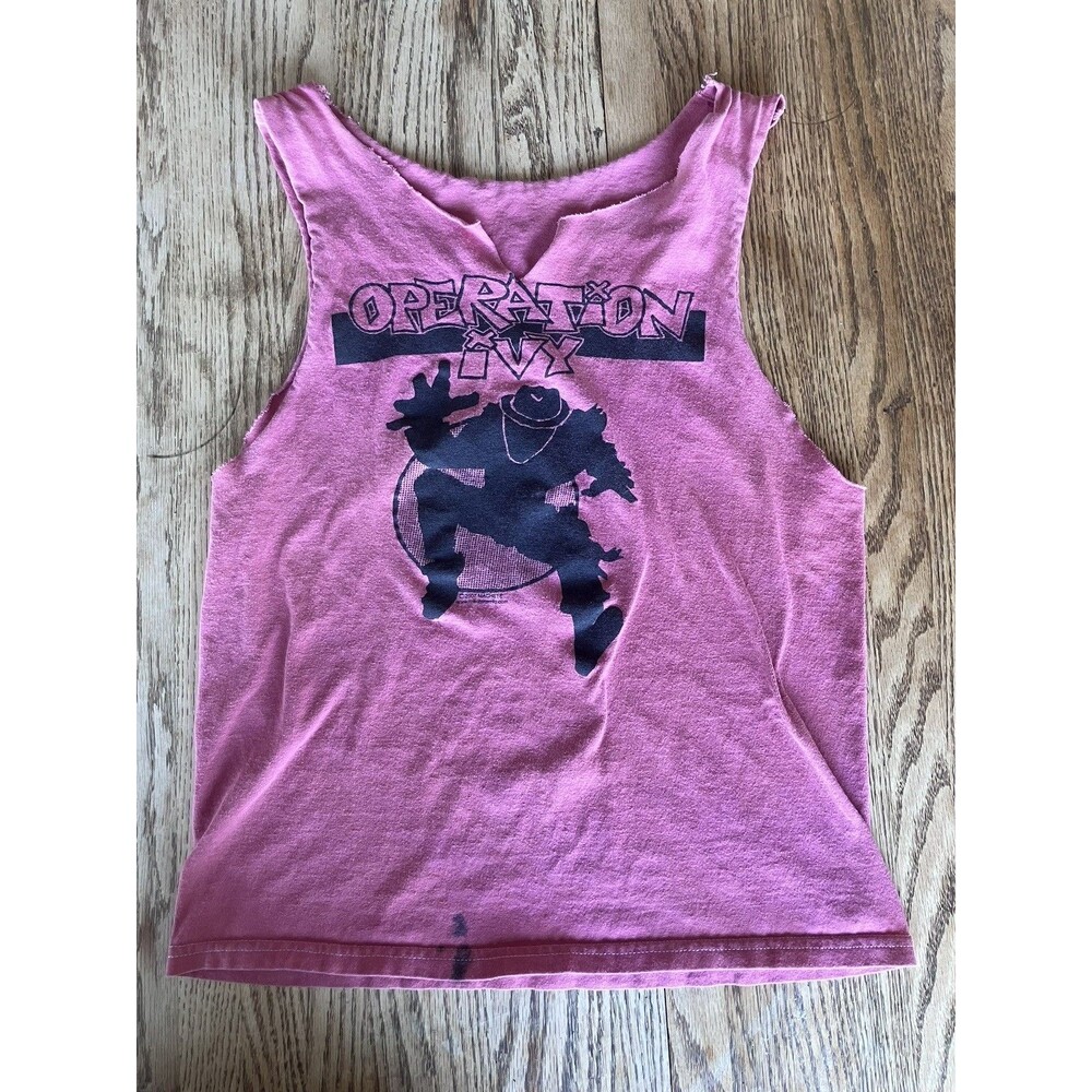 Operation Ivy Red Shirt Energy Ska Punk Band Women's Tank Top Tee Medium